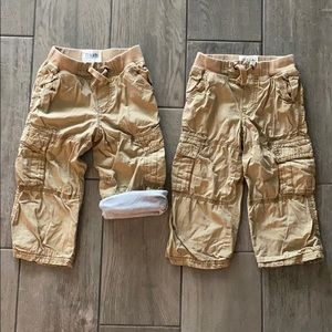 Twin Boys 77Kids Jersey-lined Khaki Cargo Pants